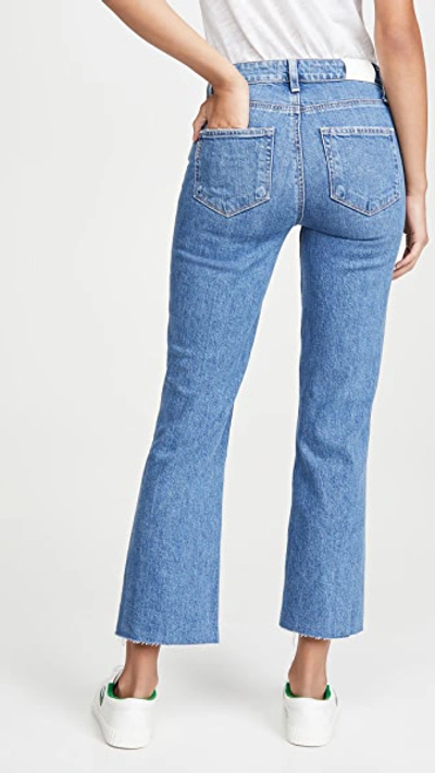 Shop Paige Vintage Colette Jeans With Caballo Inseam And Raw Hem In Sonic Distressed