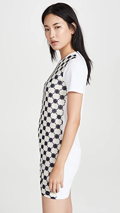 Shop Tory Burch Logo T-shirt Dress In White