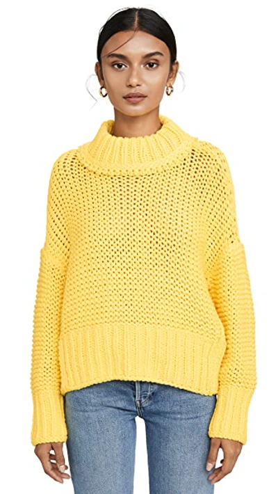 Shop Free People My Only Sunshine Sweater In Yellow In Love