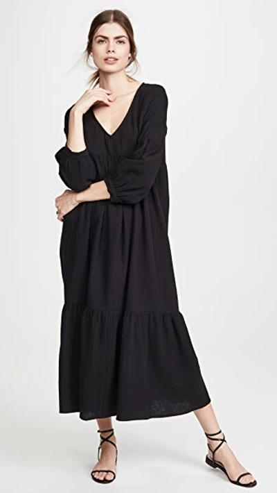 Shop Rachel Pally Gauze Cecelia Dress In Black