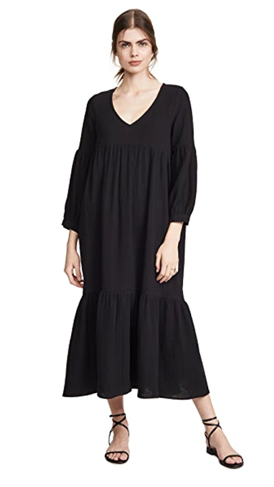 Shop Rachel Pally Gauze Cecelia Dress In Black