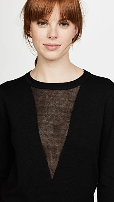 Shop Line & Dot Mia Contrast Sweater In Black