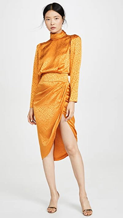 Shop Ronny Kobo Kaira Dress In Marigold