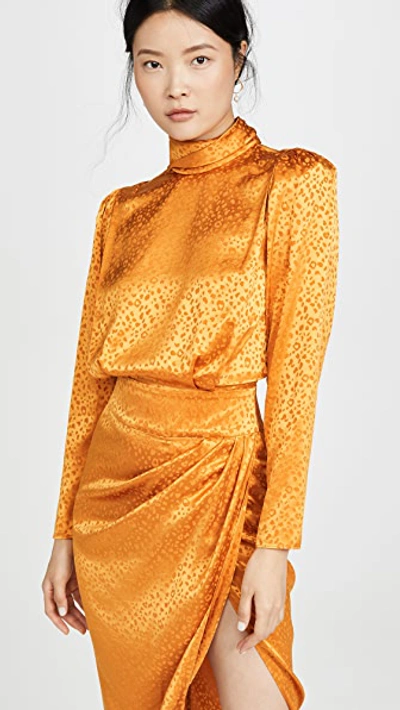 Shop Ronny Kobo Kaira Dress In Marigold