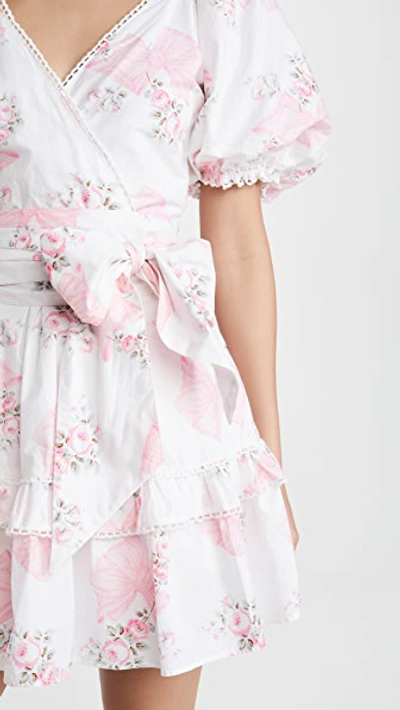 Shop Loveshackfancy Zelle Dress In Pink Mint