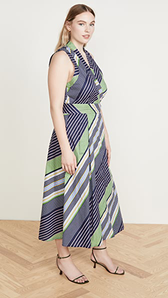 tory burch overprinted wrap dress