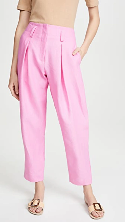Shop No.6 Hollis Pants In Pink Linen