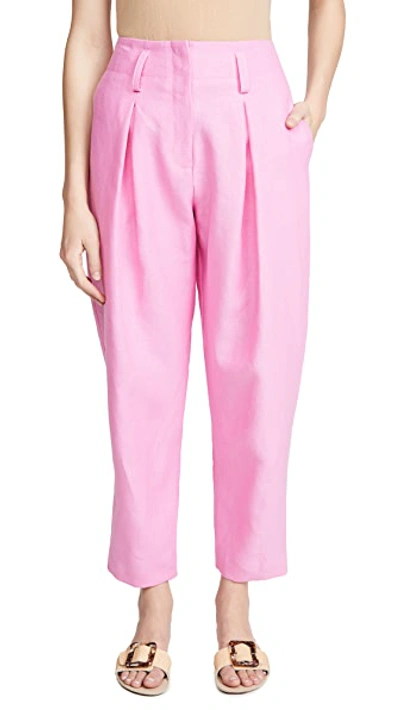 Shop No.6 Hollis Pants In Pink Linen