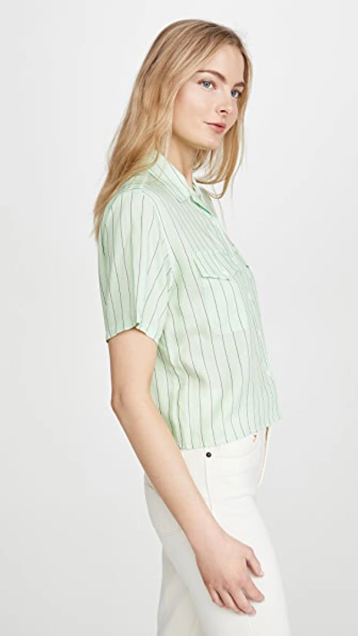 Shop Rag & Bone Joon Shirt In Green Stripe