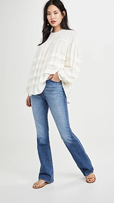 Shop Club Monaco Layered Tuck Top In Pure White