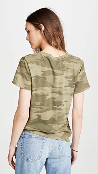 Shop Current Elliott The V Neck Tee In Army Camo