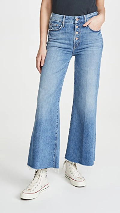 Shop Mother The Pixie Roller Ankle Fray Jeans In Let's Kick It