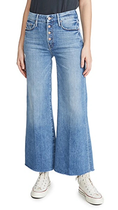 Shop Mother The Pixie Roller Ankle Fray Jeans In Let's Kick It