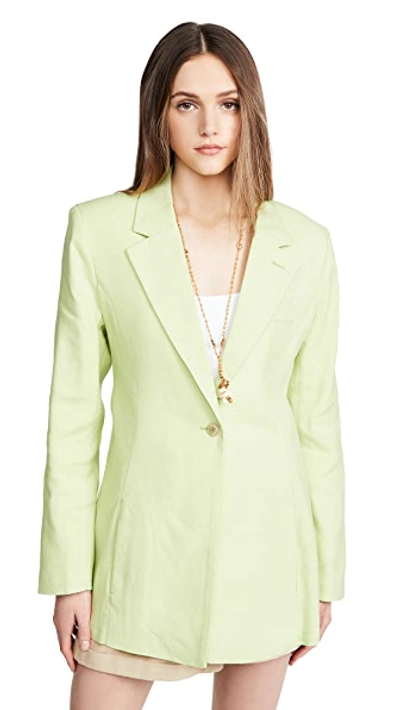 Shop Jacquemus The Apron Jacket In Green