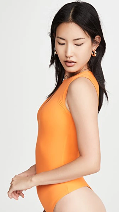Shop Alix Lenox Thong Bodysuit In Electric Orange