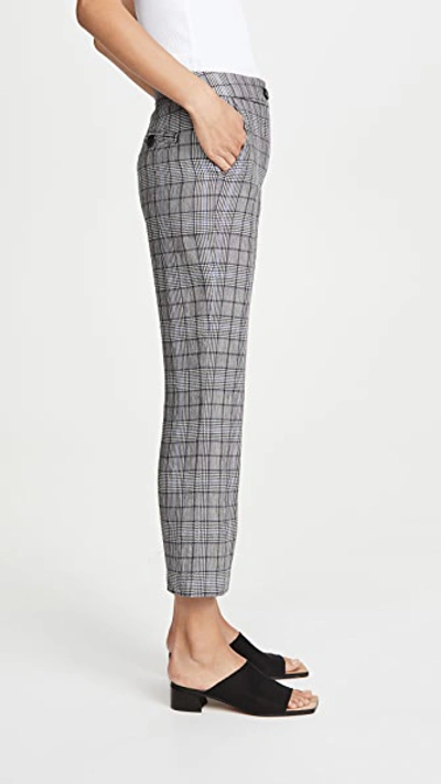 Shop Ei8htdreams Straight Crop Plaid Trousers In Blue Combo