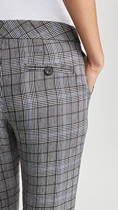 Shop Ei8htdreams Straight Crop Plaid Trousers In Blue Combo