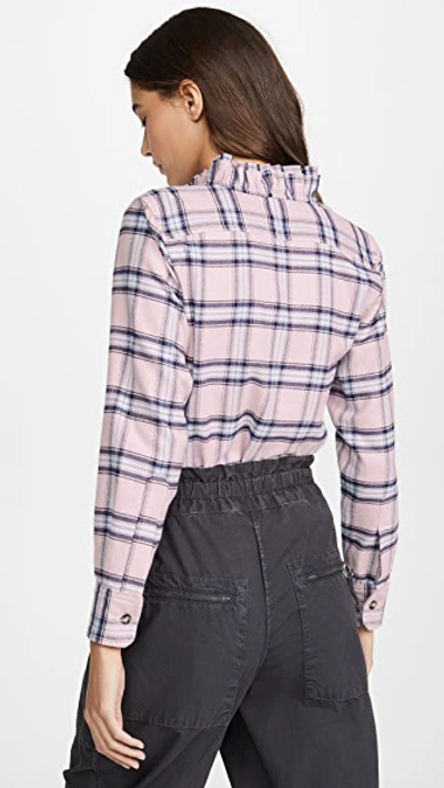 Shop Isabel Marant Étoile Awendy Button Down In Pink/blue