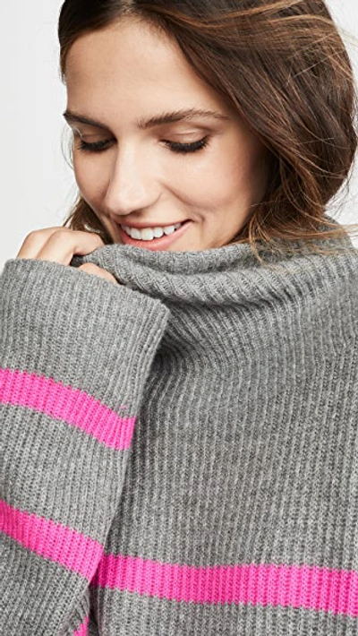 Breton Stripe Funnel Neck Cashmere Sweater