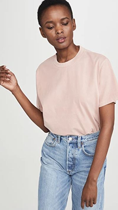 Shop Anine Bing Hudson Tee In Washed Pink