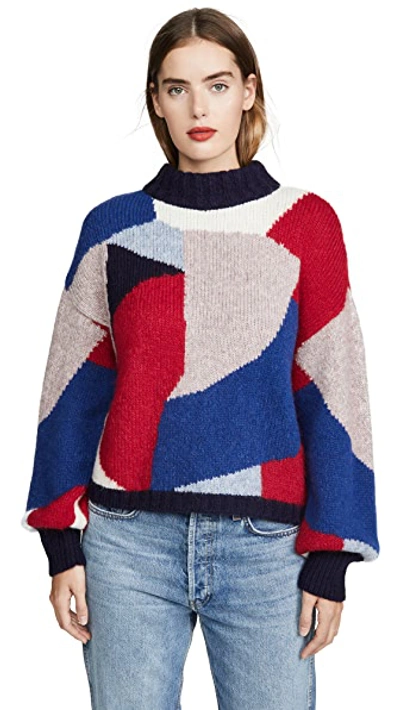 Shop Eleven Six Caroline Sweater In Multi Denauvaud Combo