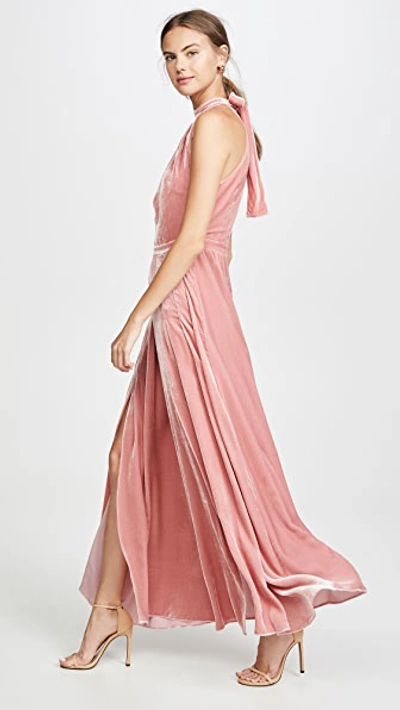 Shop Raquel Diniz Amber Closed Back Dress In Pink
