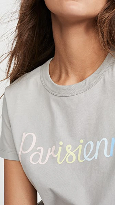 Shop Maison Kitsuné Parisienne T-shirt In Light Grey
