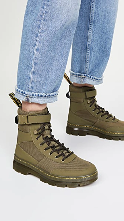Dr. Martens Combs Tech 8 Tie Boots In Dms Olive/dms Olive Ajax | ModeSens