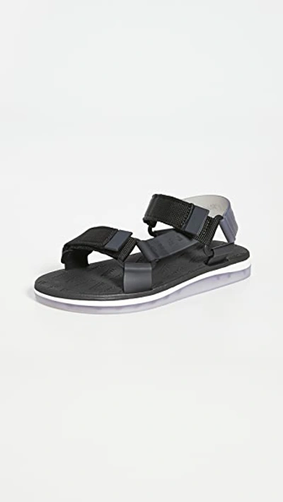 Shop Melissa Papete + Rider Sandals In Black/white