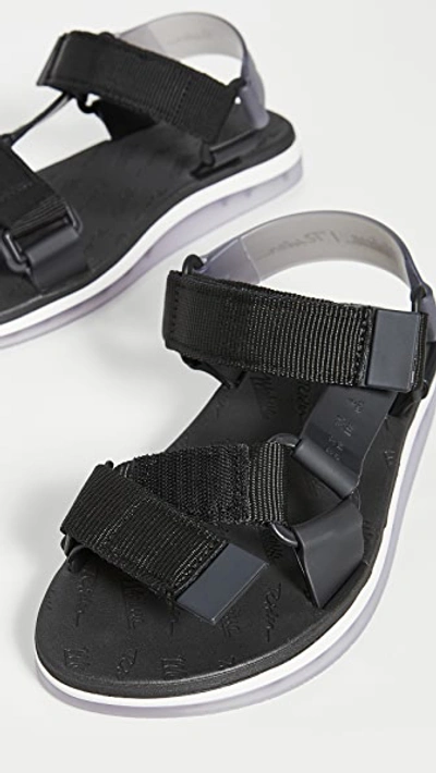 Shop Melissa Papete + Rider Sandals In Black/white