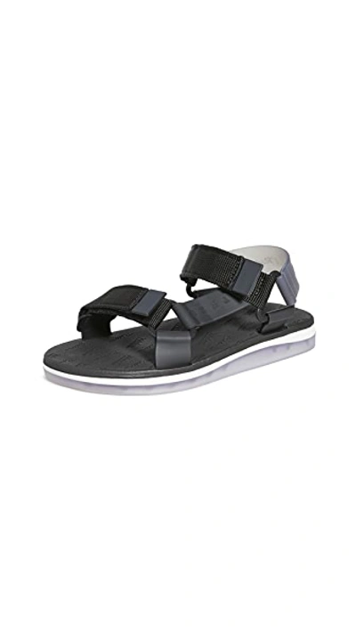 Shop Melissa Papete + Rider Sandals In Black/white