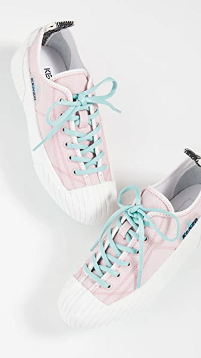 Shop Kenzo Volkano Low Top Sneakers In Faded Pink