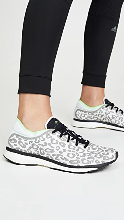 Adidas By Stella Mccartney Adizero Adios Leopard-print Mesh Trainers In  White | ModeSens