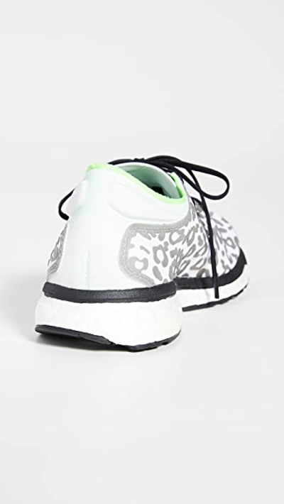 Shop Adidas By Stella Mccartney Adizero Adios S. Sneakers In Core Black/solar Green/cream