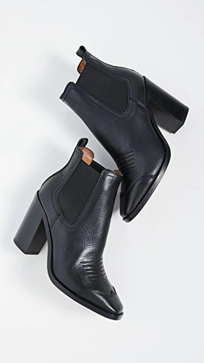 Shop Off-white High Heel Cowboy Booties In Black