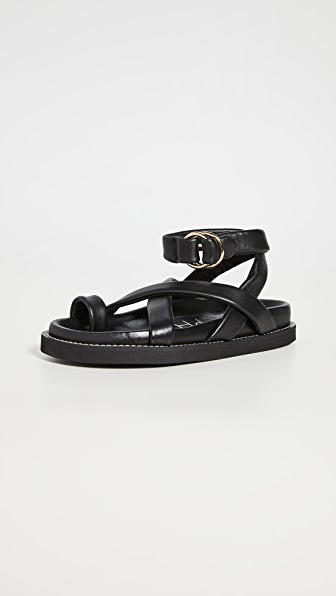 thin leather sandals
