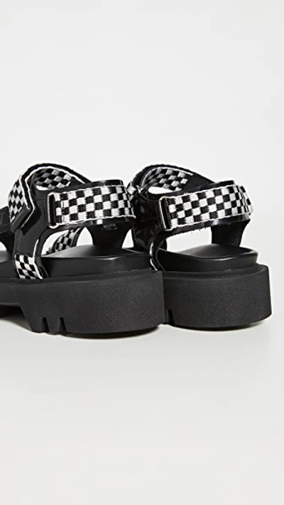 Shop Last Candy Check Sandals In Black/white Check