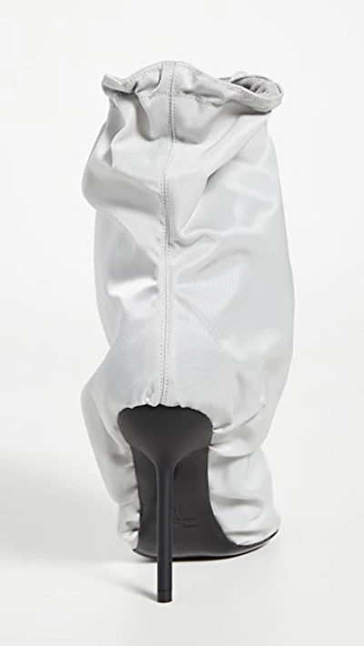 Ben Taverniti Unravel Project Grey 100 Drawstring Ankle Boots In Light Grey