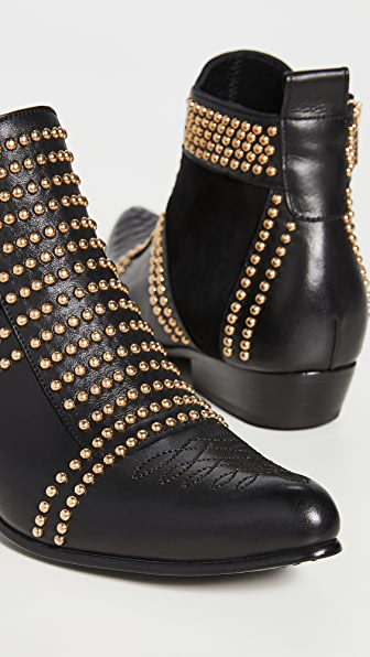 Anine Bing Women's Charlie Studded Leather & Suede Booties In Black ...