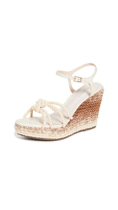 Shop Schutz Enila Espadrilles In Cru/egg Shell Multi