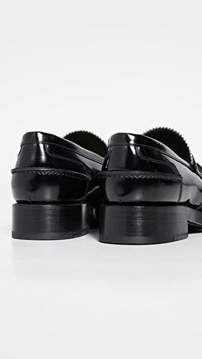 Shop Alexander Wang Carter Loafers In Black And White