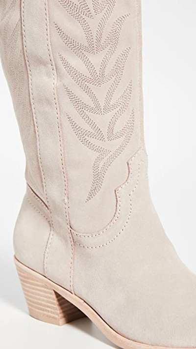 Shop Dolce Vita Solei Western Boots In Natural