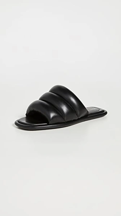Shop Proenza Schouler Flat Slide Sandals In Nero