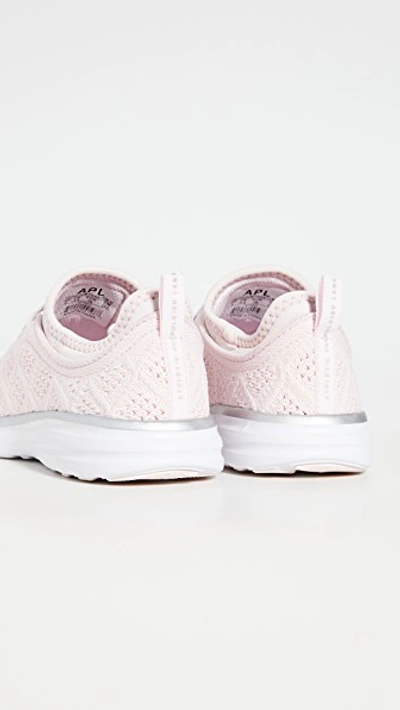 Shop Apl Athletic Propulsion Labs Techloom Phantom Sneakers In Bleached Pink/silver/white