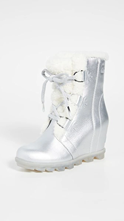 Sorel X Disney Women's Joan Of Arctic Frozen Ii Waterproof Wedge Boots In Pure  Silver | ModeSens