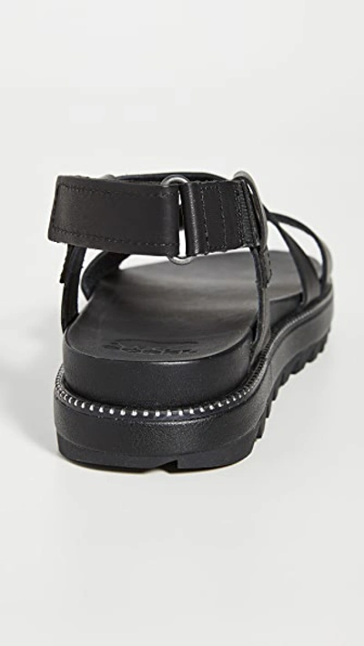 Shop Sorel Roaming Crisscross Sandals In Black