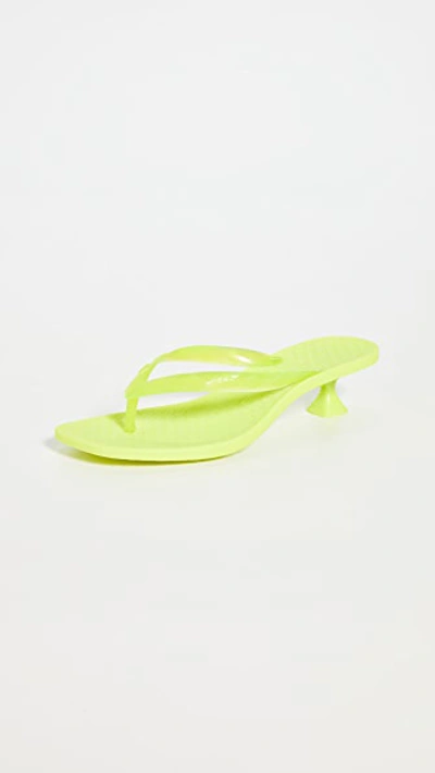 Shop Sigerson Morrison Jewel Sandals In Fluo Green