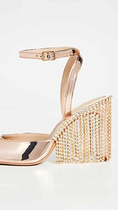 Shop Area Crystal Chandelier High Heels In Gold