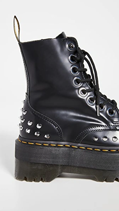 Dr. Martens Jadon Max Amphibious Boot Made Of Black Leather With Studs |  ModeSens