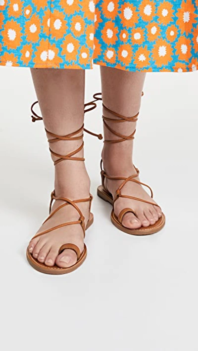 Shop Madewell Ronda Boardwalk Lace Up Sandals In English Saddle